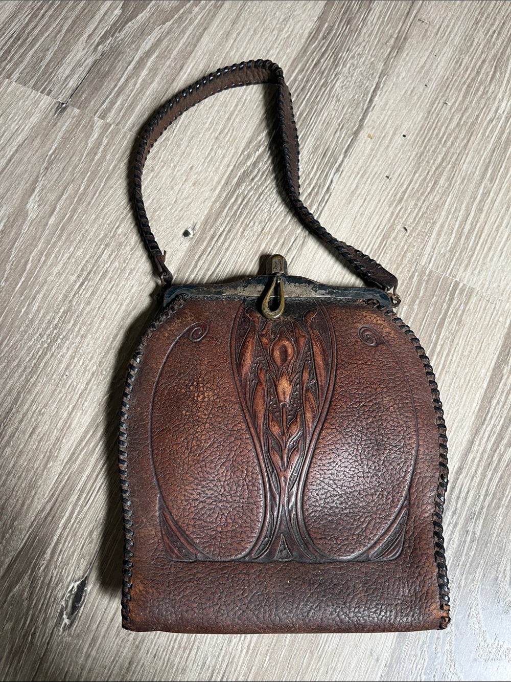 Antique/vintage  leather purse/clutch
